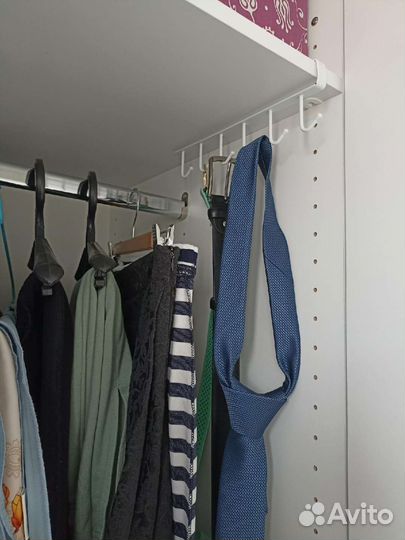 Вешалка с 6 крючками крепление на полку