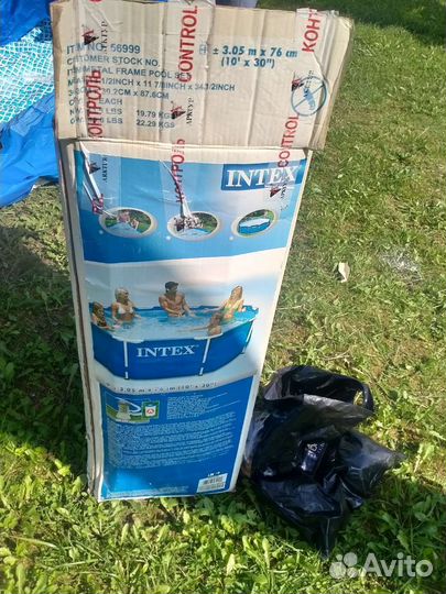 Бассейн intex 305x76 + фильтр насос + скиммер