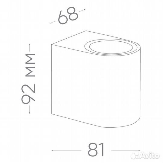 Светильник на стену DH014 GU10 серый 11867
