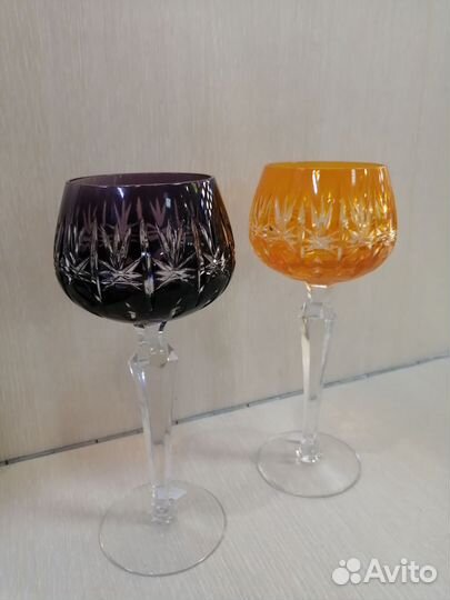 Фужер бокал хрусталь цветной Германия