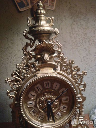 Часы каминные бронза