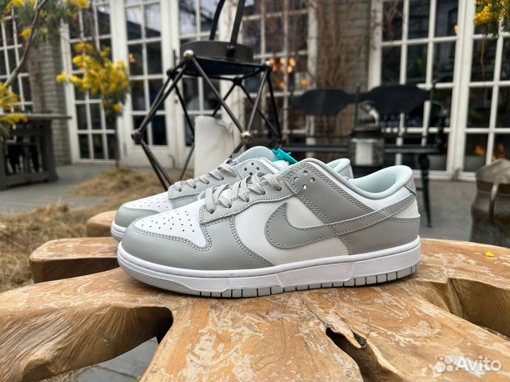 Кроссовки nike dunk LOW grey FOG