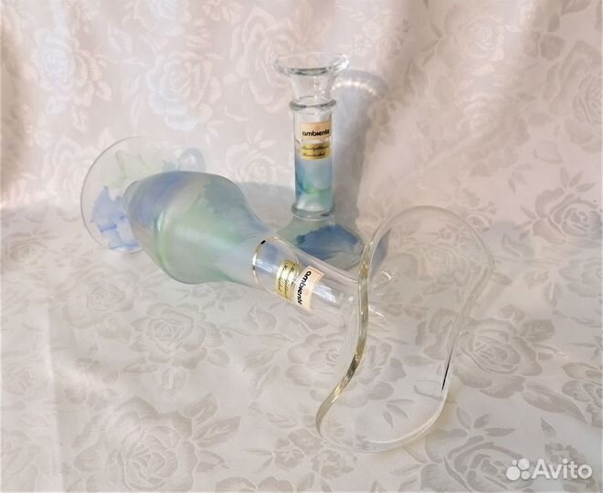 Ваза и подсвечник цветное стекло, Германия