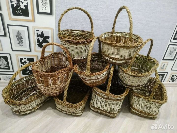 Корзины из прутьев ивы