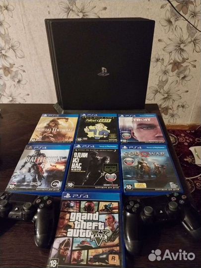 Sony playstation 4 PS4 pro 1tb + 2 геймпада