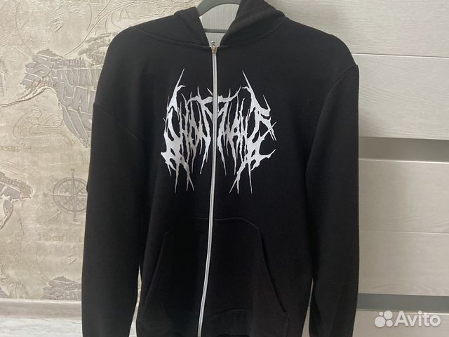 Зип худи с принтом