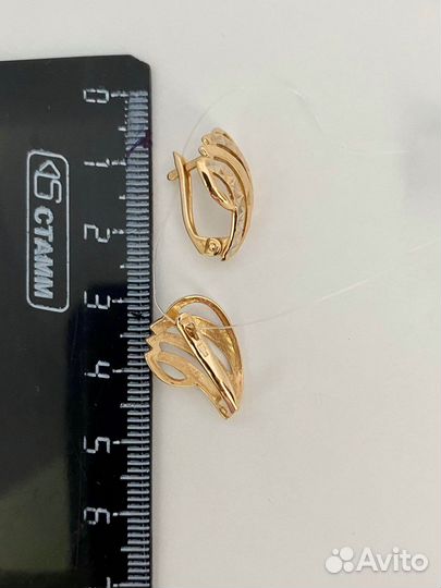 Золотые серьги 585 проба