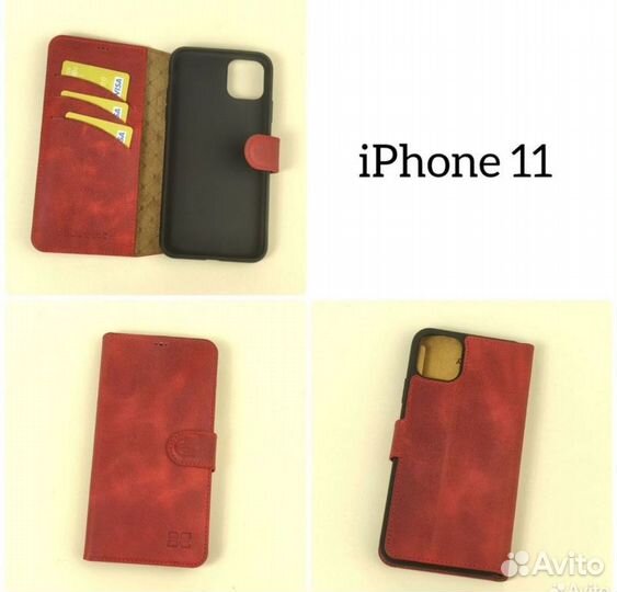 Кожаный Чехол на iPhone 11, XR, 7, 8