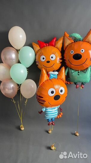 Воздушные шарики Три Кота