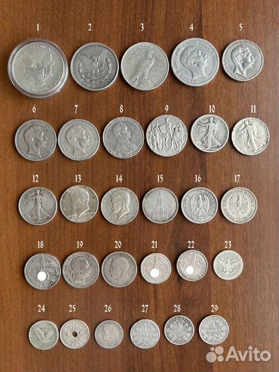 Серебряные монеты - оригиналы