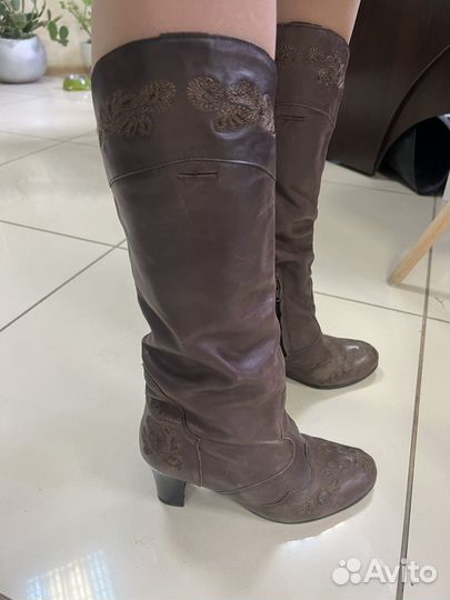 Сапоги женские натуральная кожа 38 39 размер