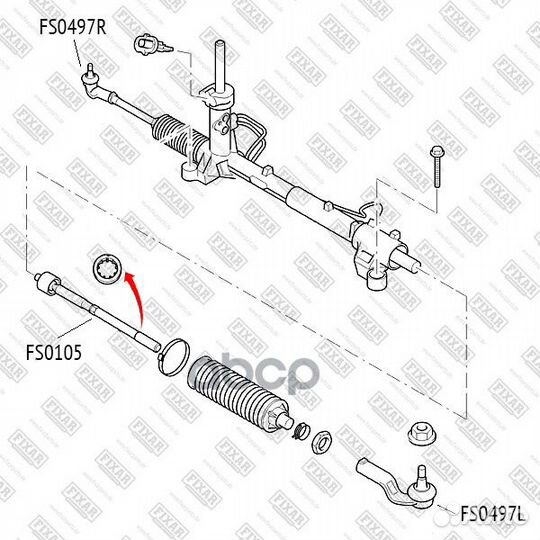 Наконечник рулевой тяги ford/volvo focus 2/C-MA