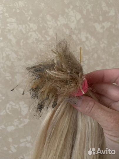 Волосы для наращивания 50 см блонд