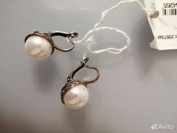 Сережки серебро 925