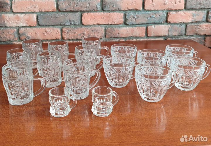 Хрустальные кружки, стаканы, стопки СССР