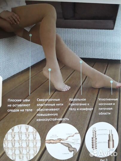 Компрессионные чулки 2 класс (новые) swiss