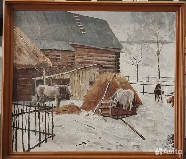 Картина маслом на холсте большая пейзаж