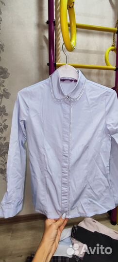 Школьная блузка 134 бу