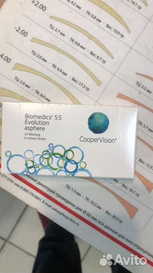 Линзы контактные минус (5,5)