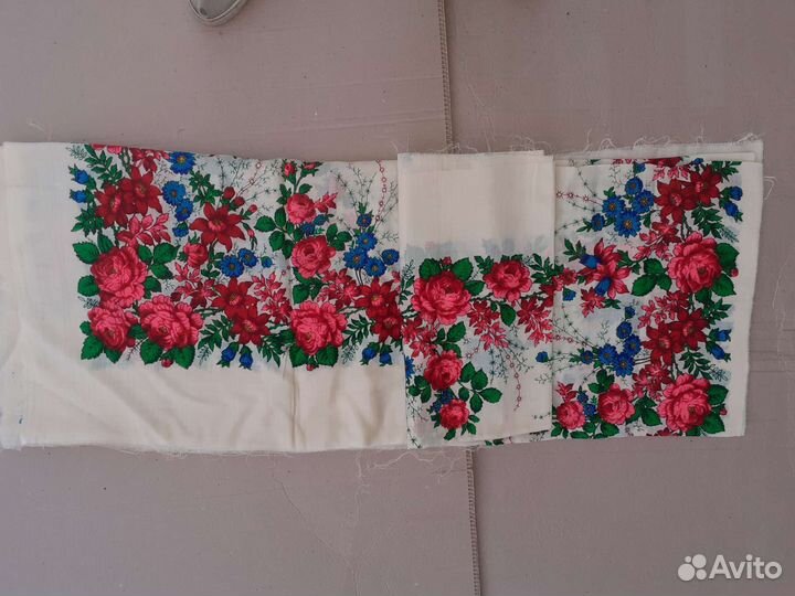 Платки шерсть и хб 150см, 90,85,77см