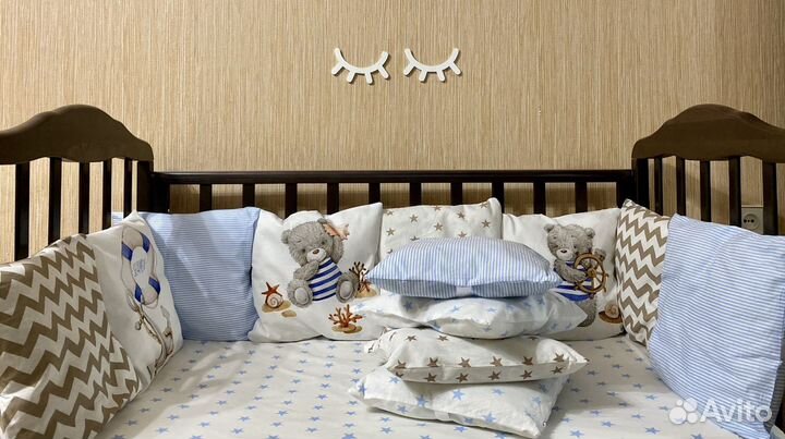 Новые бортики в кроватку