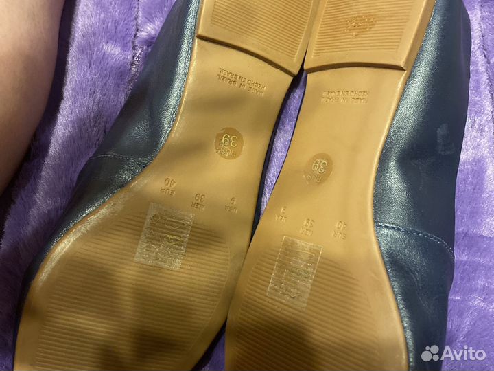 Балетки натуральная кожа 39