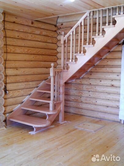 Лестница из дерева, лестницы на металлокаркасе