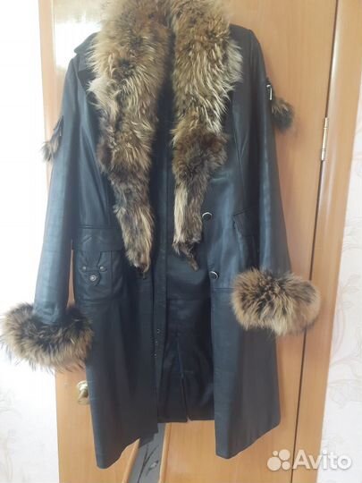 Пальто натуральная кожа