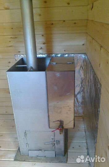 Печь для бани с баком новая