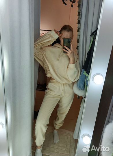 Трендовый костюм барашек плюшевый