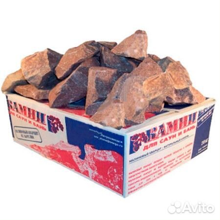 Камни для бани Малиновый кварцит 20 кг