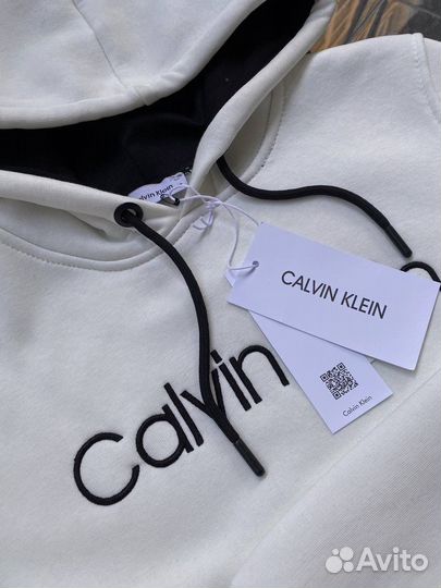 Худи мужское Calvin Klein на флисе с капюшоном