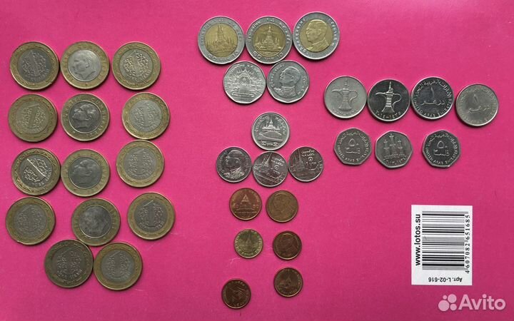 Монеты Эмираты, Тайланд, Турция