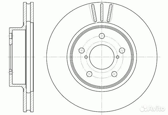 Диск тормозной вентилируемый G-brake GR-02201
