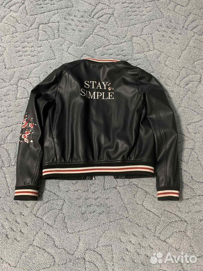 Бомбер кожаный