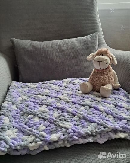 Плед детский вязаный ручная работа