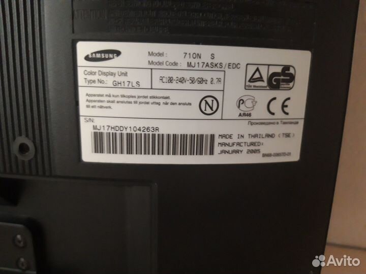 Монитор Samsung suncmaster 710N