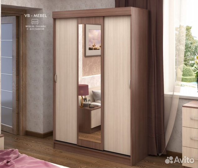 Шкаф купе с зеркалом