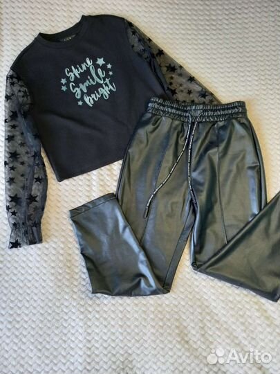 Блузка и брюки для девочки 8 лет