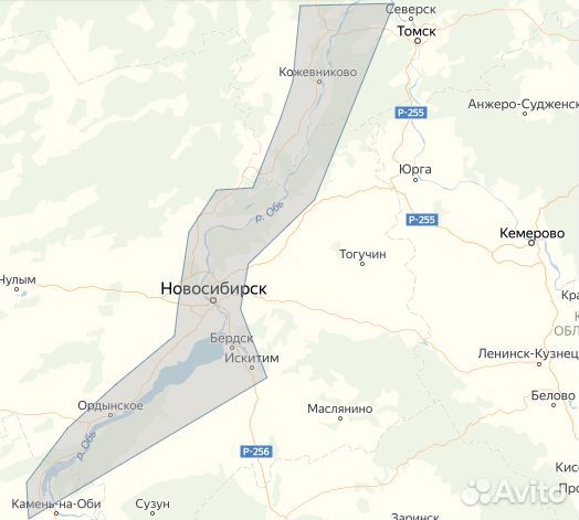 Карта для эхолота C-MAP RS-Y510 река Обь