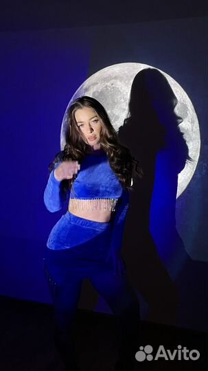 Костюм бархатный юбка и топ