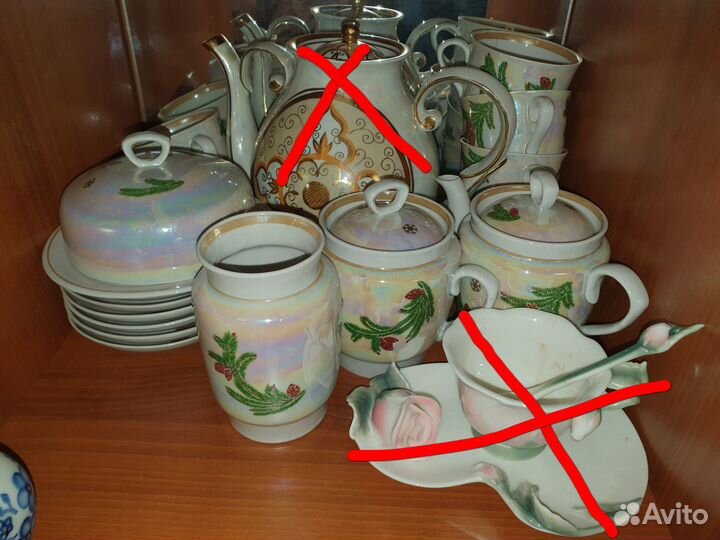 Чайный ceрвиз СССР + декоративная чайная пара