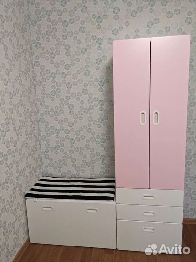 Детский шкаф IKEA с тумбой-скамьей