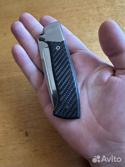 Нож складной ручной работы мастера Хубиева