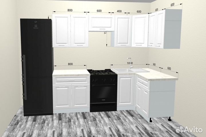 Кухонный гарнитур угловой 2,4х1,2 / Есть доставка