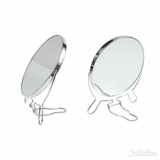 Зеркало настольное круглое, двухстороннее 7х, d17