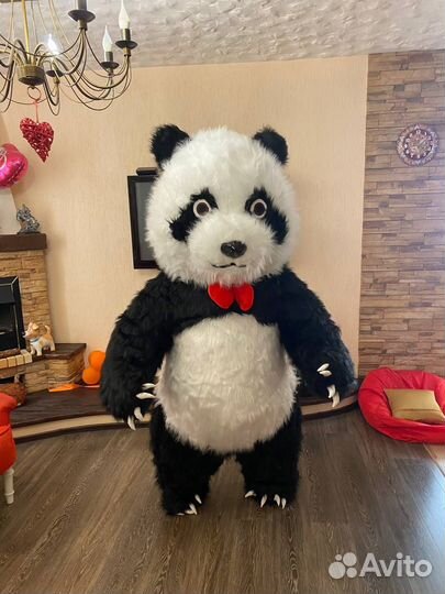 Ростовая кукла Панда и Лисенок поздравит