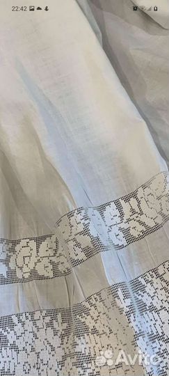 Подзор,простынь из Европы антикварная