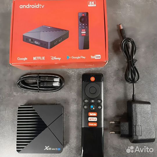 Тв приставка android 13 X88 Mini 4K TV 4/32 Гб