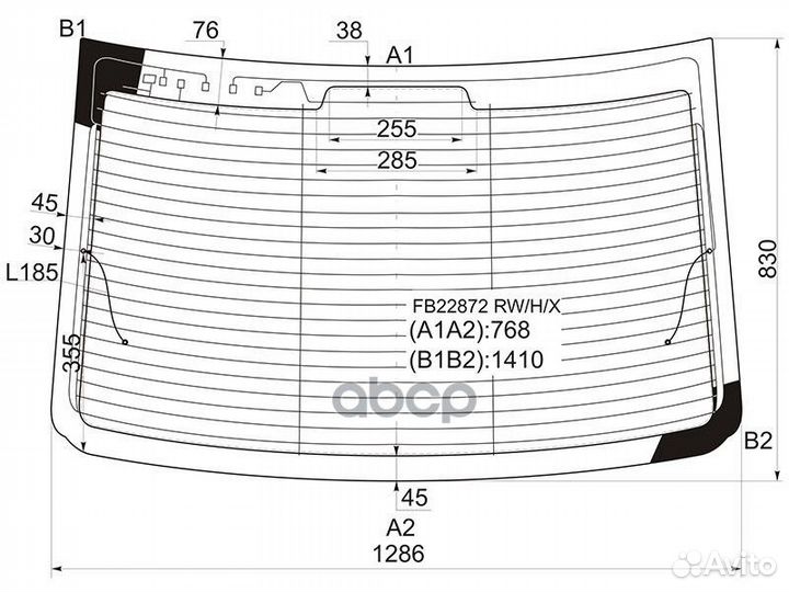 Стекло заднее с обогревом volkswagen passat B6